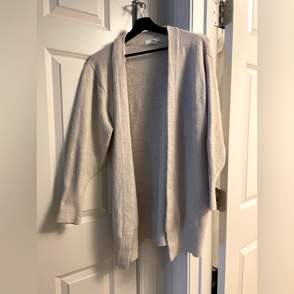 H&M Beige Womens Long Cardigan size small